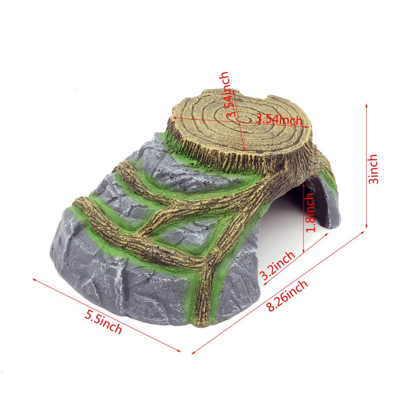 JIHAQUA Bearded Dragon Tank Accessories Medium Reptile Hide Reptile Hides and Caves for Gecko - Image 2