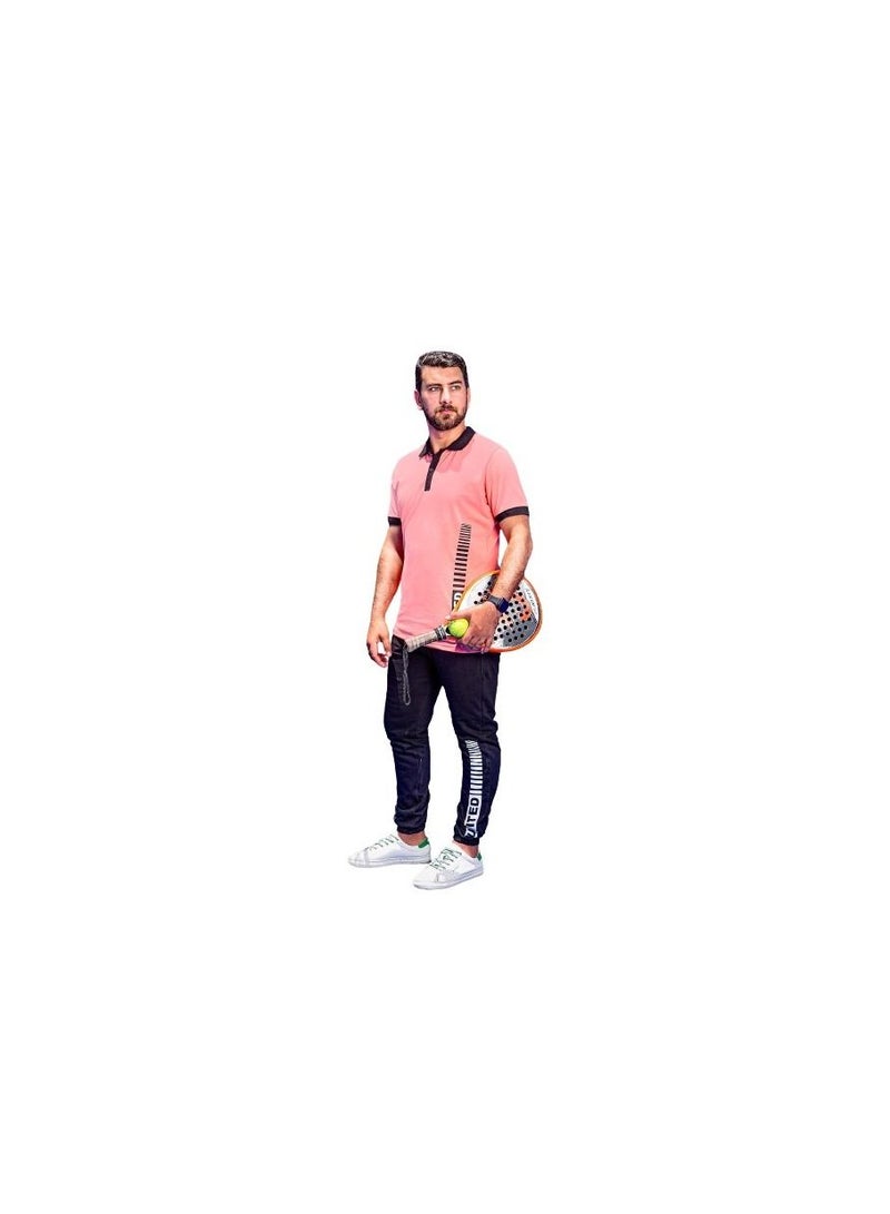 Men's outing set consists of Simon's T-shirt and black pants 