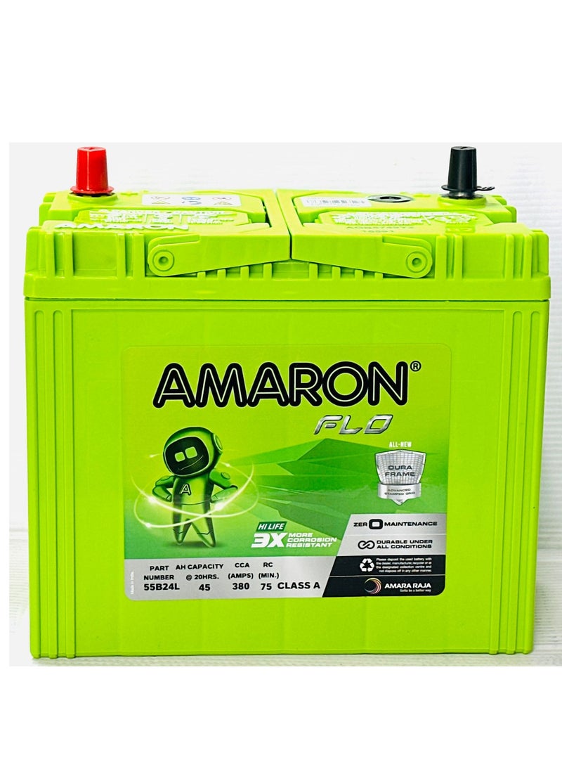 Amaron Car Battery 12V 45AH NS60L-MF (Trapped Terminal) - Image 2