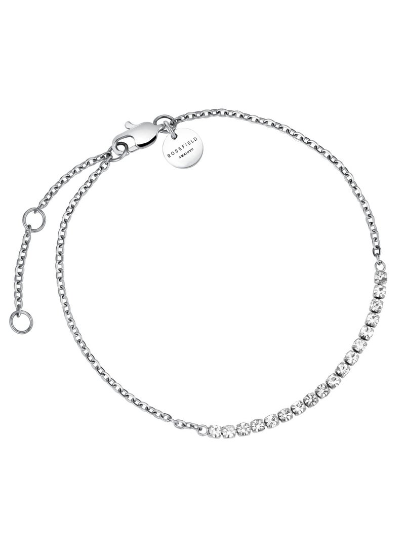 RoseField Rosefield Tennis Crystal Clear Bracelet Silver - JBTCS-J910  - Image 1