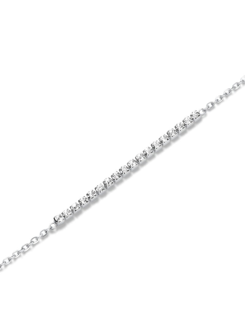 RoseField Rosefield Tennis Crystal Clear Bracelet Silver - JBTCS-J910  - Image 2