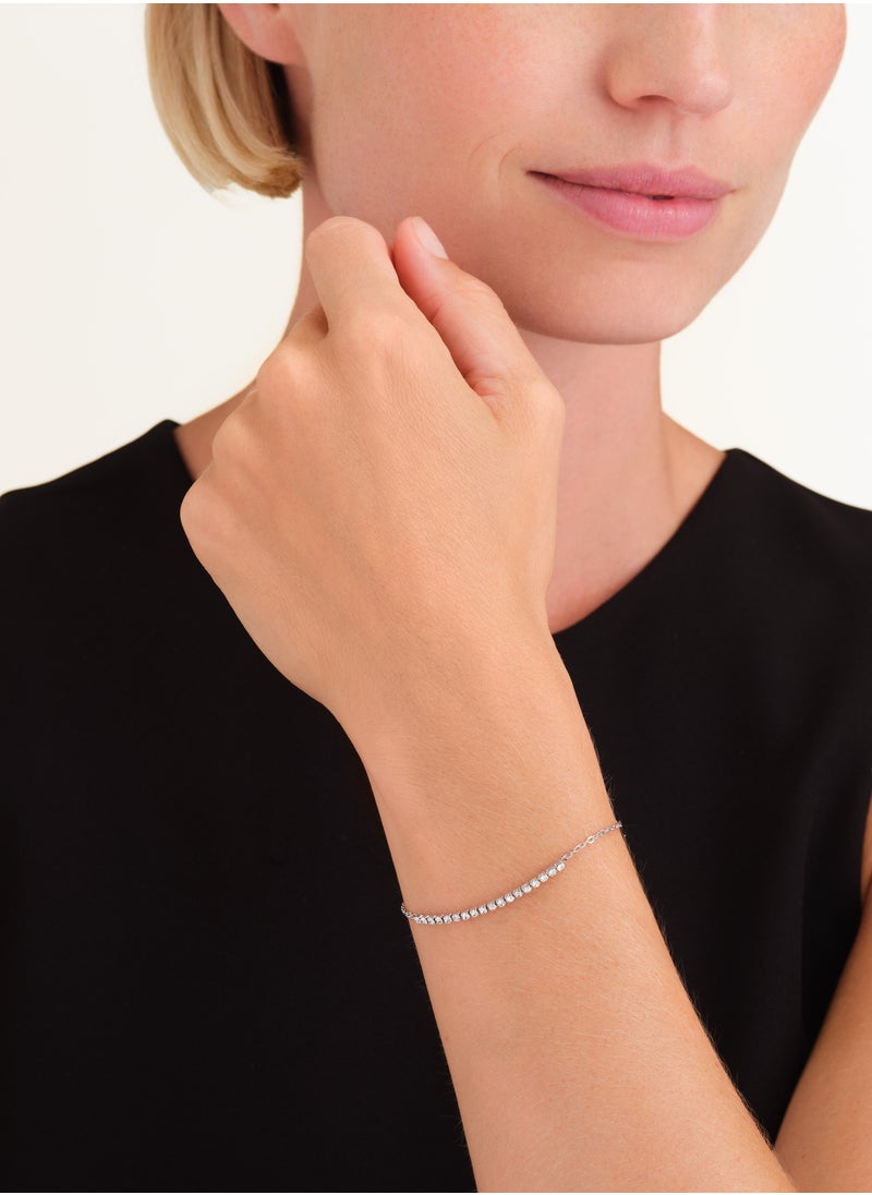 RoseField Rosefield Tennis Crystal Clear Bracelet Silver - JBTCS-J910  - Image 3