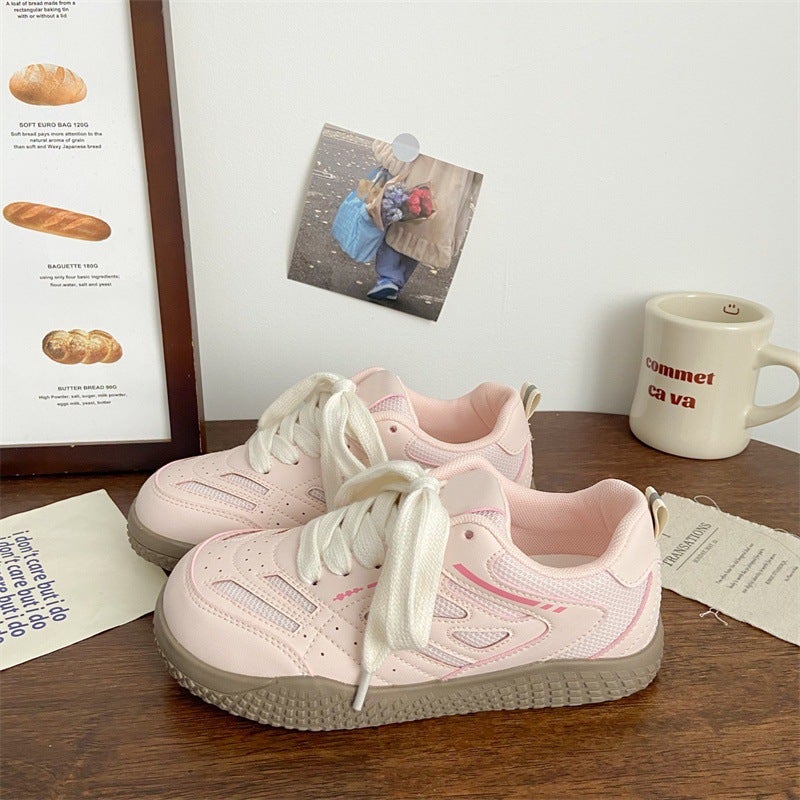 Women's Casual Sneakers White Thick Sole - Image 1