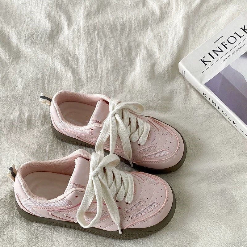 Women's Casual Sneakers White Thick Sole - Image 4