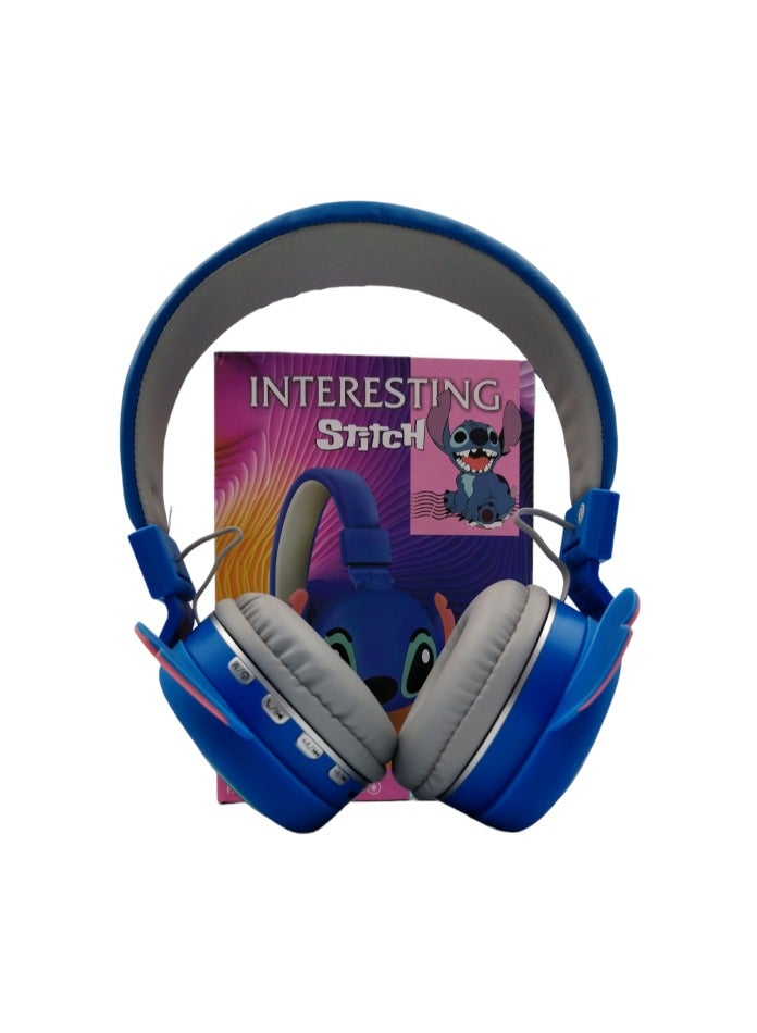 STITCH Anime Wireless Headphones for Kids, Cute Bluetooth Headphones for Boys and Girls with Microphone AH-806 - Image 3