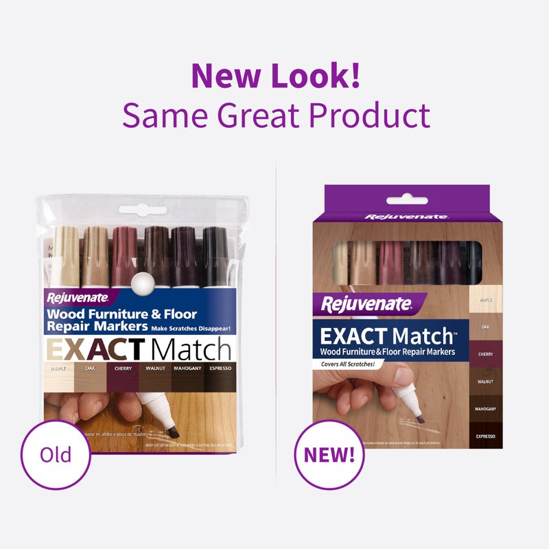 Rejuvenate أقلام إصلاح الأثاث الخشبي والأرضيات، أقلام لمسة لتعبئة الخدوش، القيقب، البلوط، الكرز، الجوز، الماهوجني، الإسبريسو - Image 2