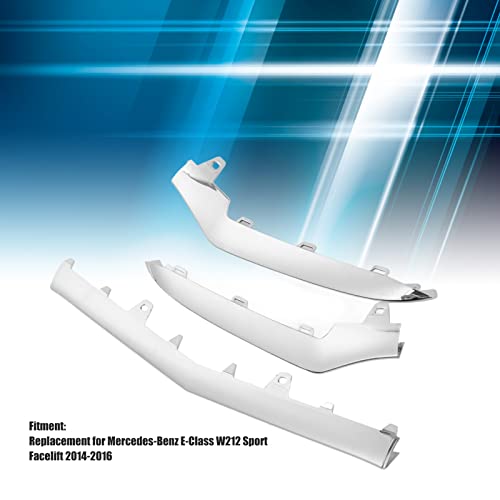 KIMISS Front Bumper Moulding Chrome Alloy Trim for EClass W212 Sport Facelift 20142016 (A2128852774,2128852674) - Image 2