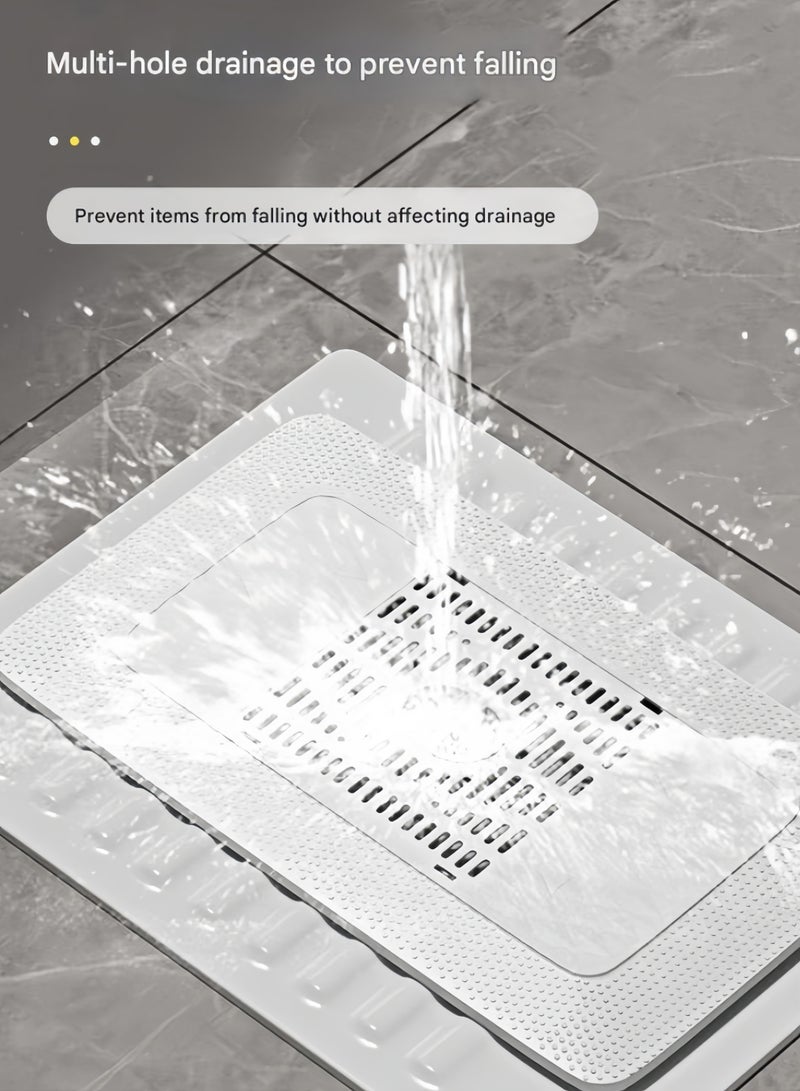 أنغولا باندا غطاء مرحاض القرفصاء، غطاء سميك لوعاء القرفصاء للمرحاض التركي/الآسيوي (أبيض) - Image 3