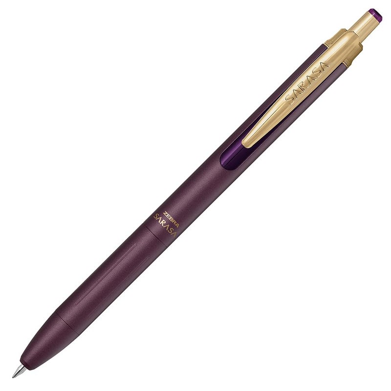Zebra Pen قلم حبر جل رولر زيبرا سارا سا جراند، 0.5 مم نقطة رفيعة، لون حبر قديم قائم على الماء، بوردو بنفسجي، P-JJ57-VBP - Image 1