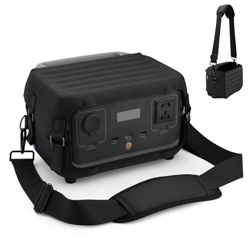 Xxerciz Carry Case Compatible with ECOFLOW River 2 Portable Power Station, Outdoor Hard Protective Shock Cover with Adjustable Shoulder Strap, Easy to Carry for Camping Fishing RV (Only Cover) - Image 1