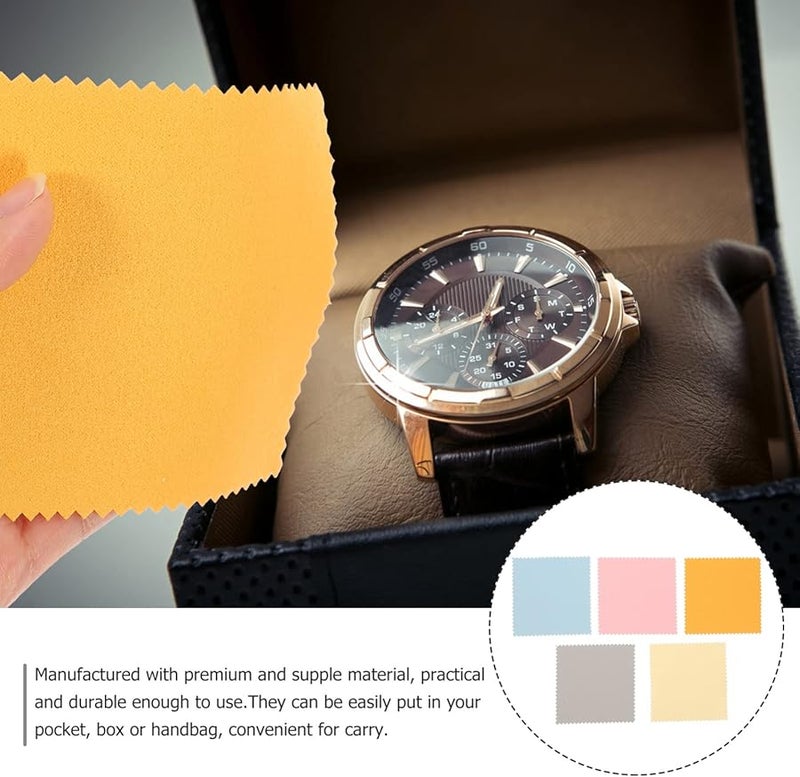 STOBOK 15Pcs Silver Jewelry Polishing Cloths Reusable Cleaning Kit for All Jewelry Care - Image 5