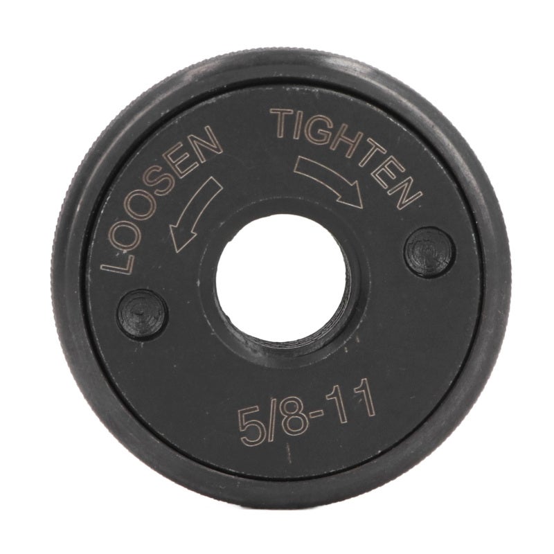 Angle Grinder Flange Nut 5/8-11 Thread: High Strength Alloy Steel, Quick Release Self-Locking - Textured Base Non-Slip Pressure Plate for Most Cutting Blades Grinding Wheels Power Tool Accessories - Image 1