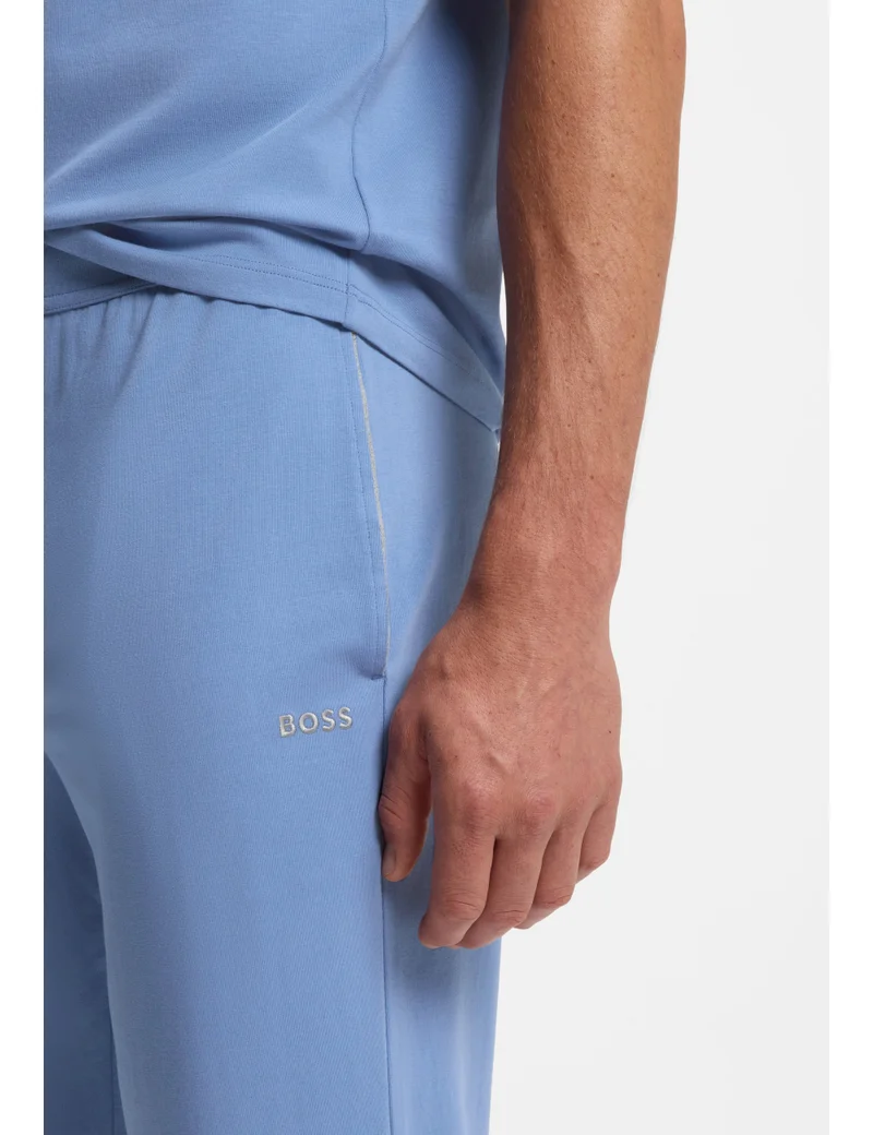 BOSS  Stretch-cotton tracksuit bottoms with embroidered logo for Men | Best Price UAE