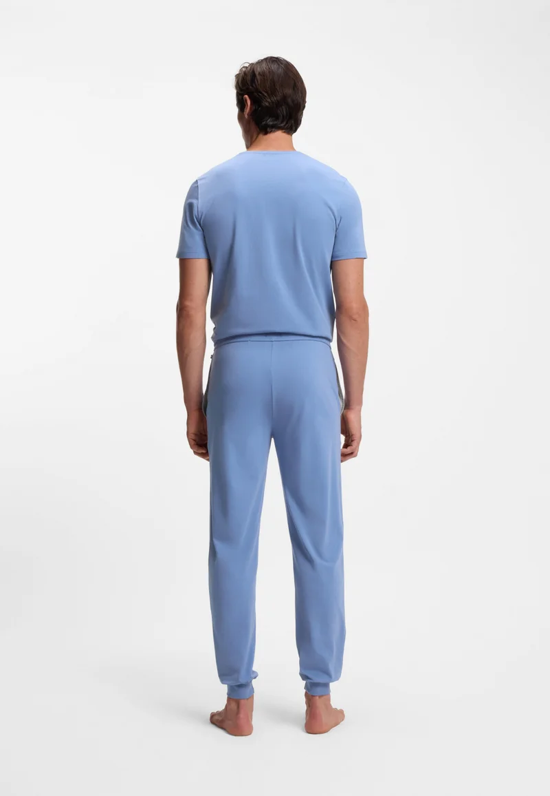 BOSS Stretch-cotton tracksuit bottoms with embroidered logo