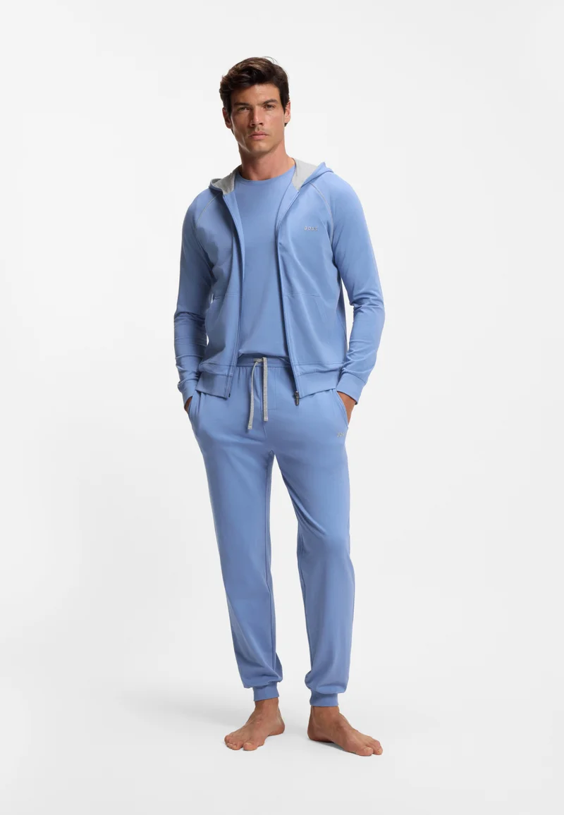 BOSS Stretch-cotton tracksuit bottoms with embroidered logo