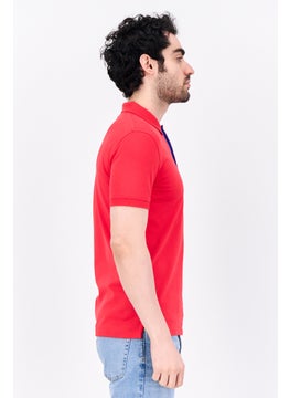 Men Regular Fit Short Sleeve Embroidered Logo Polo T-Shirt, Red - pzsku/Z09231AEEB0C06589F7EAZ/45/_/1737641997/bf05b728-8804-4736-a740-afc03bcb5137