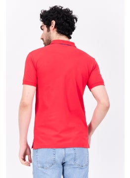 Men Regular Fit Short Sleeve Embroidered Logo Polo T-Shirt, Red - pzsku/Z09231AEEB0C06589F7EAZ/45/_/1737642000/3bdf307f-a59f-4c87-bd52-6d4046400a83