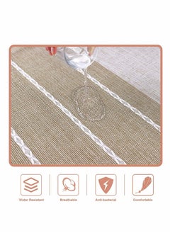 Generic Simplicity and Fashion Table Cloth Tassel Cotton Linen Table Cover for Kitchen Dinning Wrinkle Free Table Cloths (Coffee, 60 in Round)  - Image 3