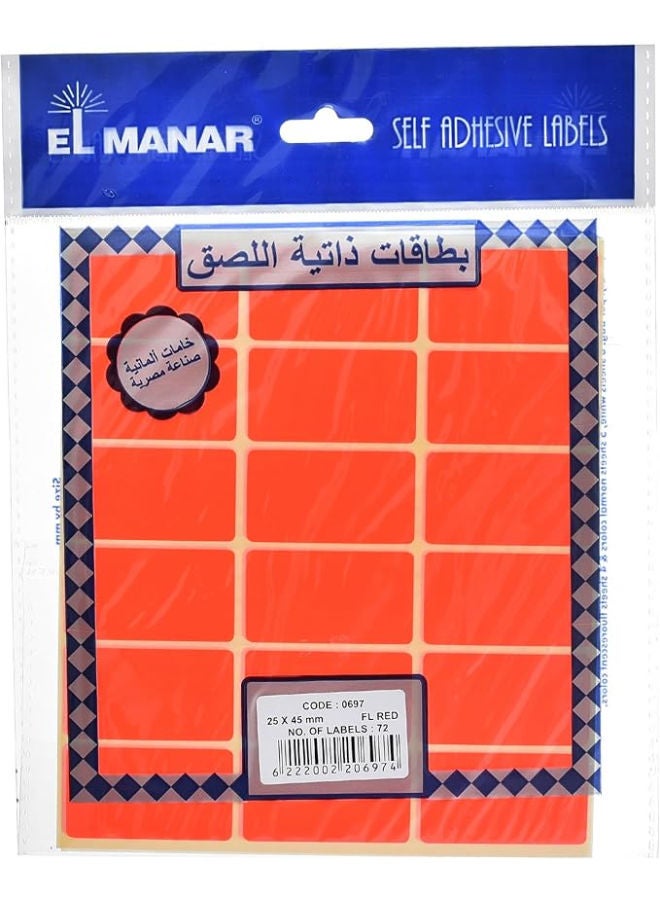El Manar High-Impact Medium Adhesive Label Sticker, 25x45 mm With Premium Material Suitable For Home, School And Office - Image 3