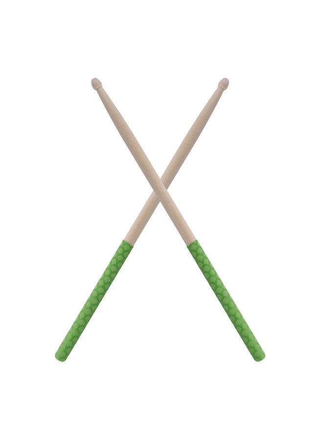 Generic 1-Pair Drumstick 5A  Anti Slip Drumstick Antiskid Drum Sticks Maple Wood Drumsticks Triangular Tip with Non-Slip Wrapped Handle Musical Instrument Drum Set Accessories  - Image 1