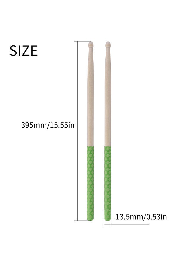 Generic 1-Pair Drumstick 5A  Anti Slip Drumstick Antiskid Drum Sticks Maple Wood Drumsticks Triangular Tip with Non-Slip Wrapped Handle Musical Instrument Drum Set Accessories  - Image 5