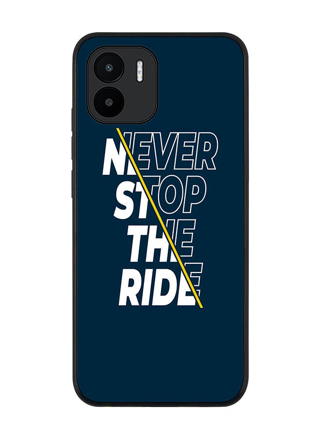 Stylizedd Rugged Black edge case for Xiaomi Redmi A2 / Xiaomi Redmi A1 Slim fit Soft Case Flexible Rubber Edges Anti Drop TPU Gel Thin Cover - Never stop the ride - Image 1