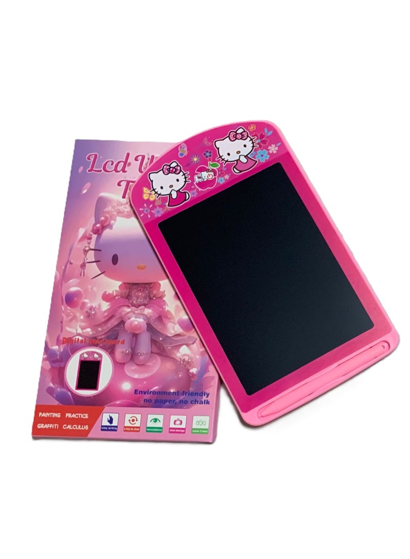 تابلت كتابة ورسم LCD للأطفال – تصميم Hello Kitty – لون زهري - Image 2