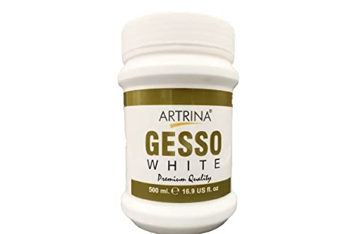 ARTRINA White Gesso 500ml for Acrylic Painting Gesso Primer for Mdf Board, Canvas Pad Board - White (500 ML) - Image 4