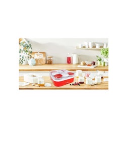 Zahran 8-Jar Yogurt Maker YG6003EG Red/White/Clear  - Image 4