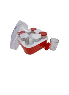 Zahran 8-Jar Yogurt Maker YG6003EG Red/White/Clear  - Image 3