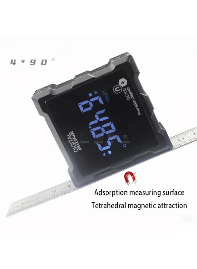 Black Digital Angle Finder 4 X 90 Degree Magnetic Base Backlight Level Gauge Inclinometer - Image 5