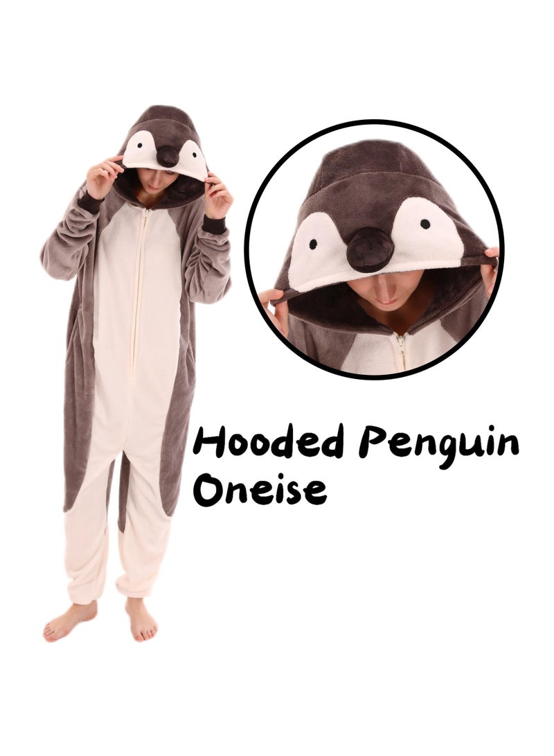 Snug Fit Unisex Adult Onesie Pajamas,  Cosplay Animal One Piece Halloween Costume Sleepwear Homewear  - Image 2