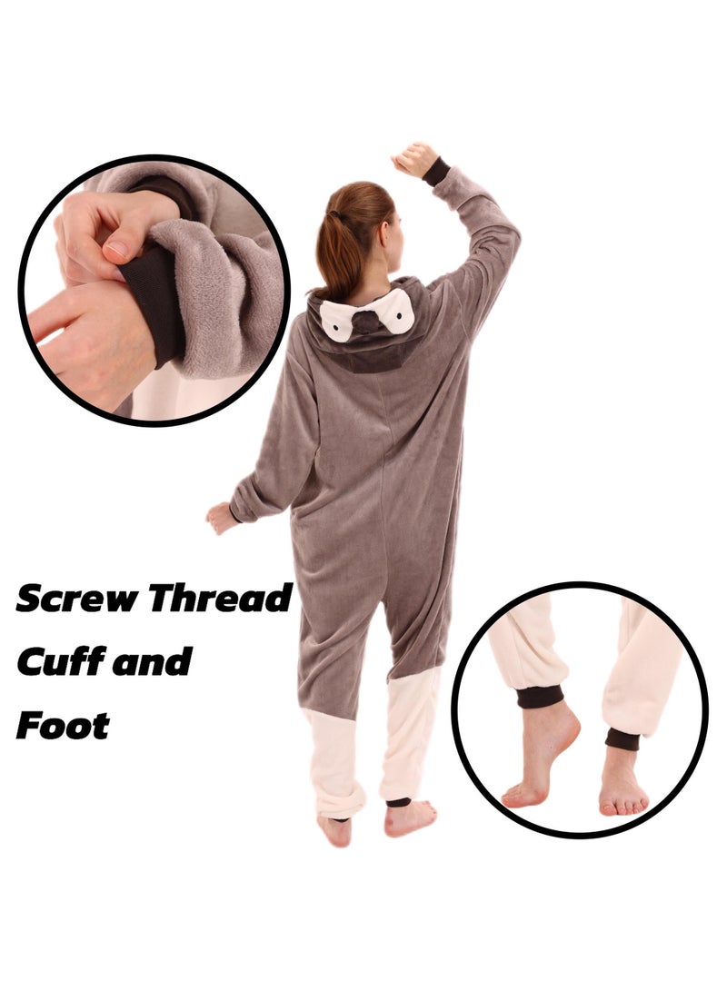 Snug Fit Unisex Adult Onesie Pajamas,  Cosplay Animal One Piece Halloween Costume Sleepwear Homewear  - Image 5