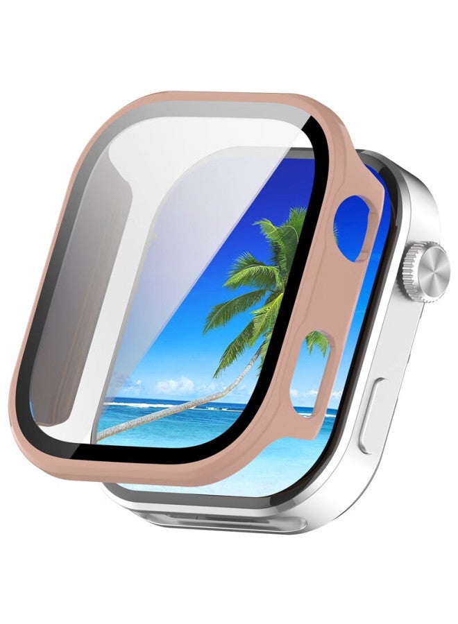 Kmaxai Tempered Glass Screen Protector + Hard Case Full Coverage Shell For Redmi Watch 6 Xiaomi Redmi Watch Protective Case Anti-scratch Screen Film Sakura Pink - Image 2