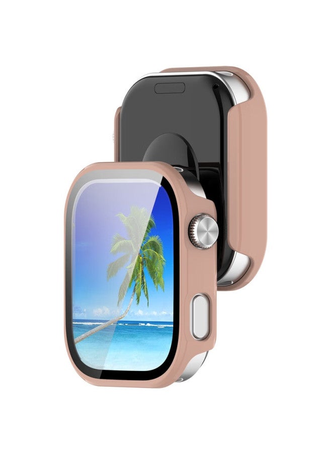 Kmaxai Tempered Glass Screen Protector + Hard Case Full Coverage Shell For Redmi Watch 6 Xiaomi Redmi Watch Protective Case Anti-scratch Screen Film Sakura Pink - Image 4