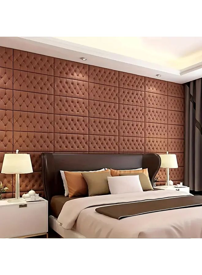 Self Adhesive 3D Wall Stickers Peel And Stick Wallpaper Soft Cushion 6pcs White Light Blue - Image 4