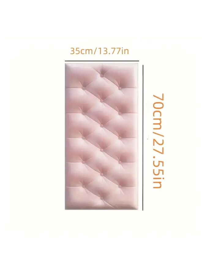 Self Adhesive 3D Wall Stickers Peel And Stick Wallpaper Soft Cushion 6pcs White Light Blue - Image 3