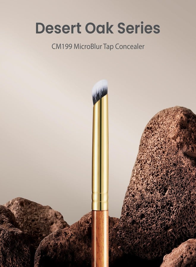 ROWNYEON Desert Oak Series MicroBlur Tap Concealer - 6mm Finger-Tip Precision Brush for Tear Troughs & Acne Spots, Vegan Nylon, Bubinga Handle (CM 199) - Image 2
