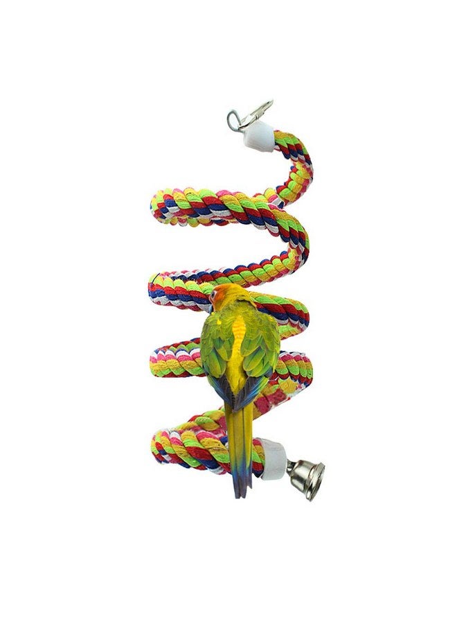 Tayfremn 2pcs 63in Bird Perch Rope Bungee Bird Toy Pure Natural Parrot Toy Cage Parrot Chewing Toy - Image 2