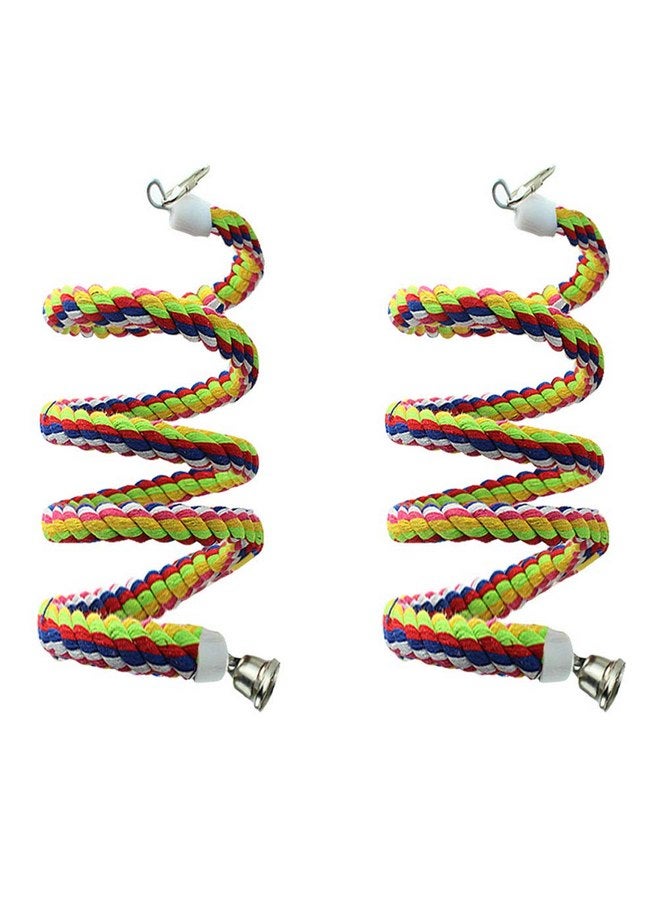 Tayfremn 2pcs 63in Bird Perch Rope Bungee Bird Toy Pure Natural Parrot Toy Cage Parrot Chewing Toy - Image 1