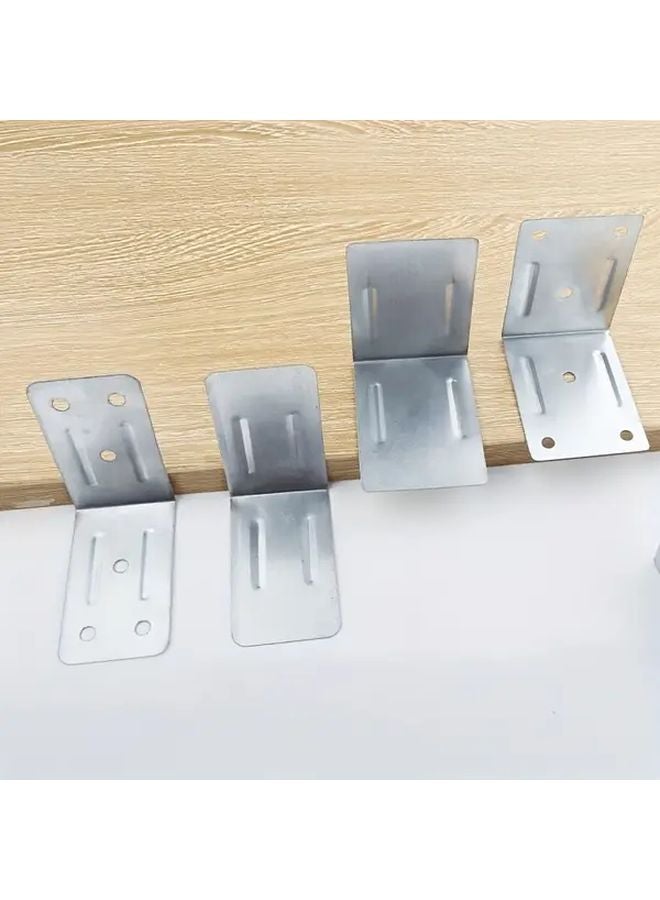 32pcs Galvanized Steel L Shaped Shelf Brackets Rust Proof Furniture Support - Image 2