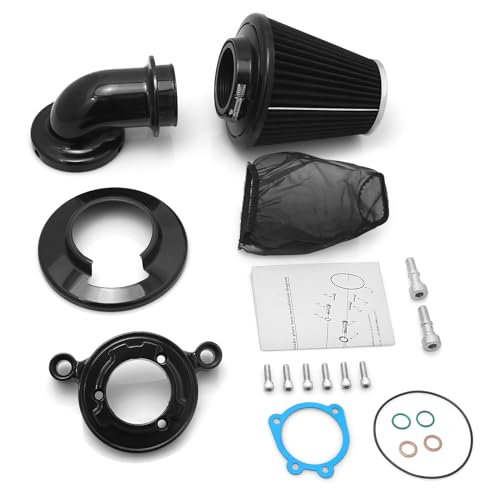 TOPRAMETAL For harley air cleaner filter sportster street road glide king for harley davidson motorcycle air intake (Nake style -Black, A-For Sportster XL models) - Image 2
