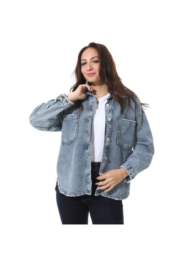 كوكتيل 17101-جاكيت جينز-ازرق  - Image 1