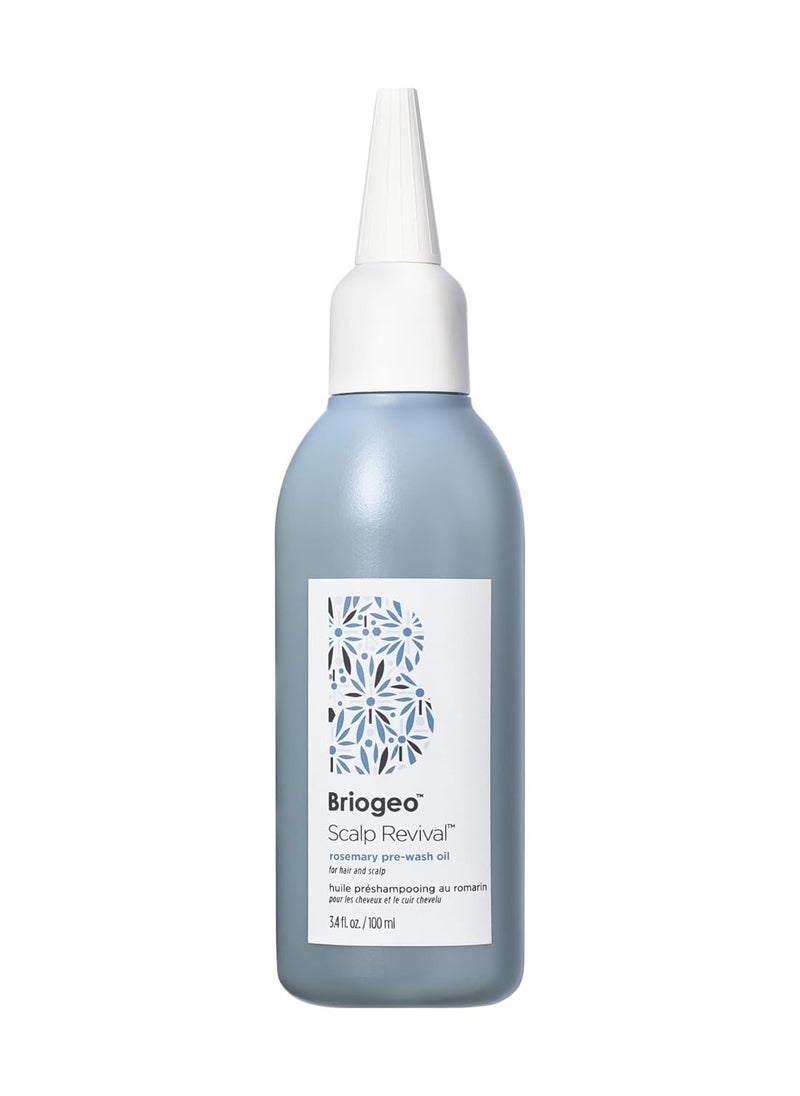 Briogeo - Briogeo Scalp Revival Rosemary Pre-Wash Oil, Hair and Scalp, Dry Scalp Treatment for Stronger and Longer Hair, Soothe Dry Scalp, Lipids and Vitamins, Deep Moisture, Vegan, Cruelty-Free, 3.4 fl oz - Image 1
