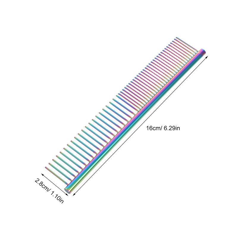 Stainless Steel Pet Grooming Comb for Detangling and Massage with Rounded Ends - Image 3