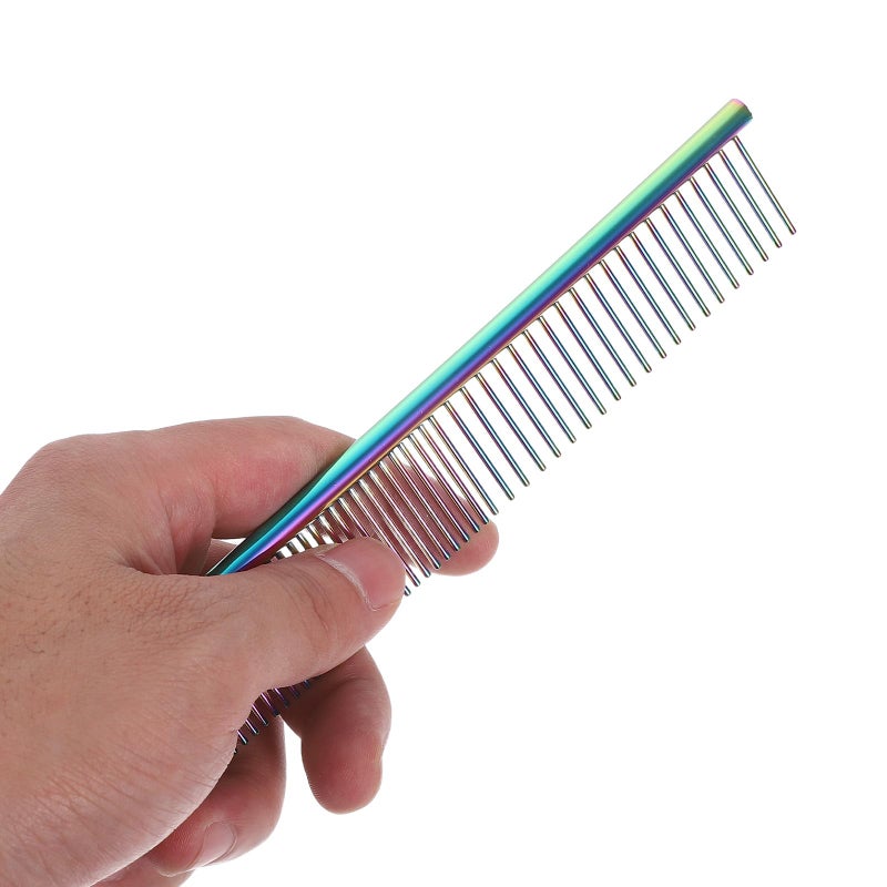 Stainless Steel Pet Grooming Comb for Detangling and Massage with Rounded Ends - Image 5