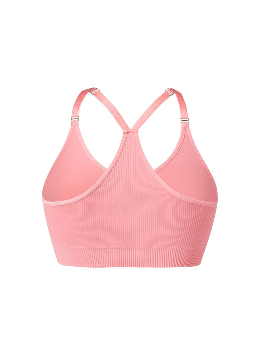 Tchibo Women Seamless Non Padded Sports Bra, Coral  - Image 3