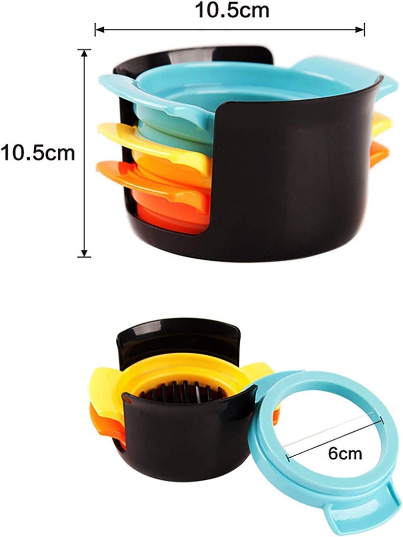 DORMICO Egg Slicer Wedger Stainless Steel Egg Slicer Cutter Heavy Duty Hard Boiled Egg Slicer 3in1 Egg Cutter Black - Image 2