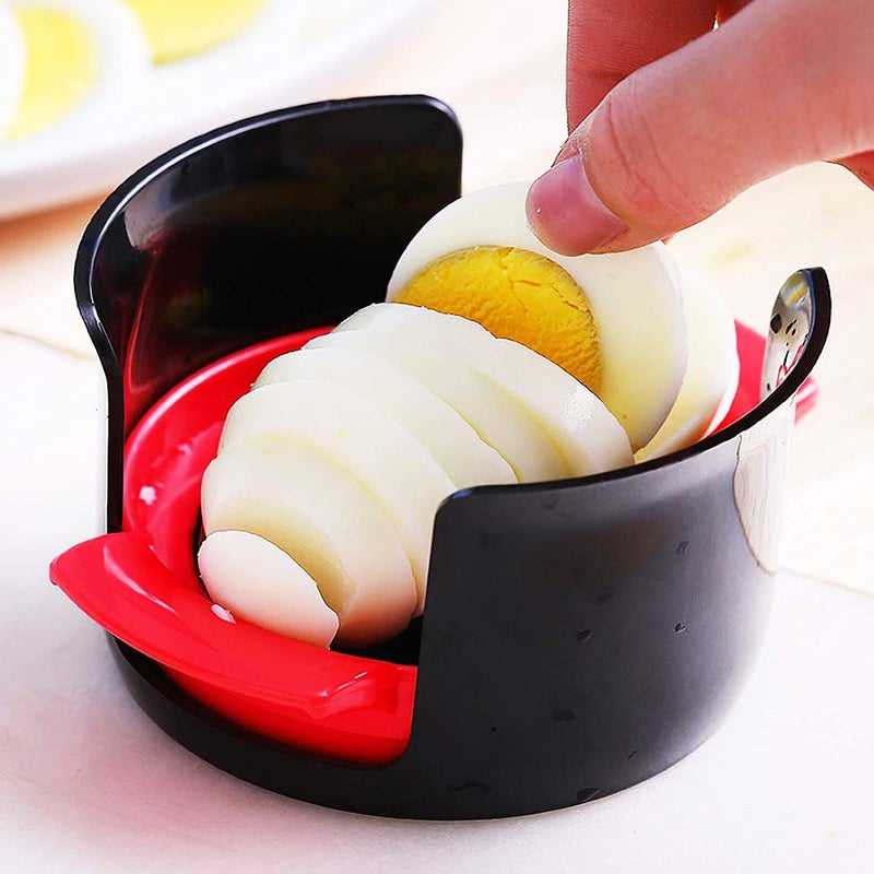 DORMICO Egg Slicer Wedger Stainless Steel Egg Slicer Cutter Heavy Duty Hard Boiled Egg Slicer 3in1 Egg Cutter Black - Image 4