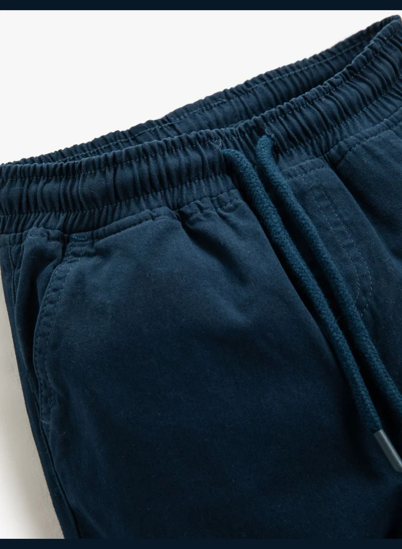 KOTON Basic Chino Jogger Trousers Drawstring Cotton Pockets